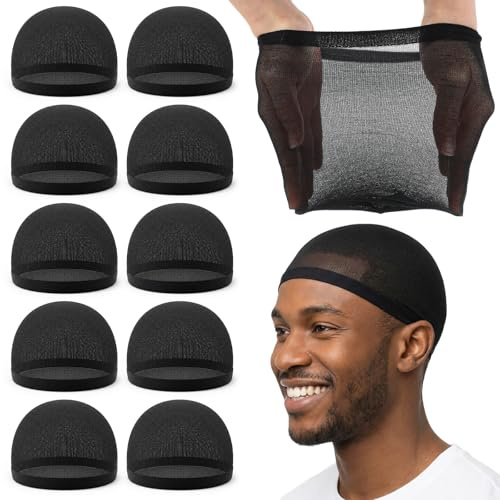 Ouligay Lot de 10 casquettes Durag Men Wve pour homme Durag Bonnet Hommes Duraq Skull Cap Filet à cheveux pour dormir pour homme