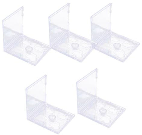 HEMOTON Custodie per CD Doppie Trasparenti in Plastica, 5 Pezzi, con Vassoio Chiaro, per 2 Dischi e Copertina Album, per Organizzare i Dischi