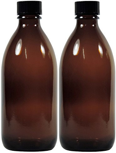 Viva Haushaltswaren frascos de Farmacia, Medicinal de/braunglasflasche inkulsive un Etiqueta identificadora, Vidrio, marrón, 2 x 200ml