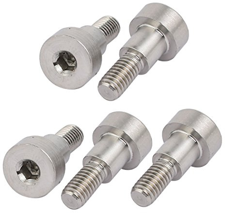 Sourcingmap 304 Stainless Steel Hex Socket Shoulder Bolt 8mm Shoulder Dia 8mm Shoulder Length M6 Thread 5pcs