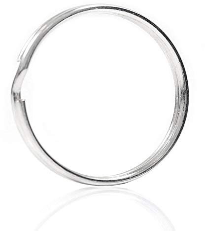 REFURBISHHOUSE Ensemble De Bague Fendue Porte-Clés 10X Qualité 50Mm Grande Boucle À Clé En Nickel Robuste Boucle À Ressort