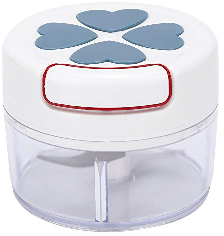 Zerkleinerer, Manueller Food Processor, Zwiebelschneider, Leistungsstarker Handmixer zum Zerkleinern von Obst, Kompakt, Handmixer, Gemüse, Nüsse, Zwiebeln, Sauce (blau)