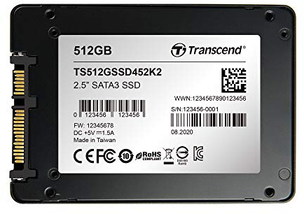 Transcend SSD452K2 - Disque dur SSD interne de 512 Go 6,4 cm