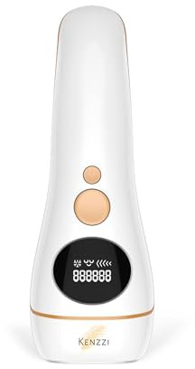 Kenzzi IPL PRO: Dispositivo di Epilazione Permanente con Tecnologia IPL - Epilazione Laser Senza Dolore a Casa per Trattamento Completo del Corpo - Riduzione Della Crescita dei Peli per un'Epilazione