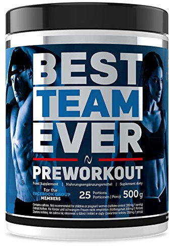 Hi TEC NUTRITION Best Team Ever Preworkout Booster - Nahrungsergänzungsmittel Trainingsvorbereitung für Kraft- und Ausdauersportler - Instantgetränk 500g Orangengeschmack
