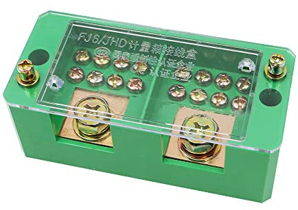 Tiardey 660V 30A Single Phase Meter Box Junction Power Distribution Terminal Block - 2 Inlet 8 Outlet