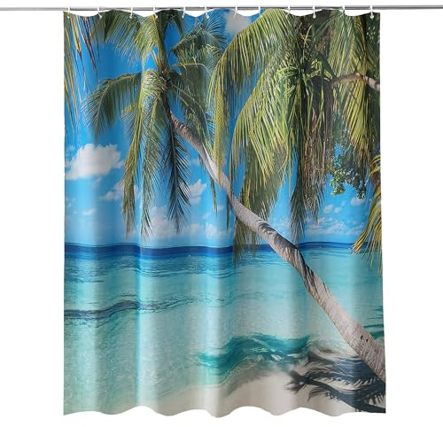 Trimming Shop Ocean Beach Shower Curtain for Bathroom - 180x180cm