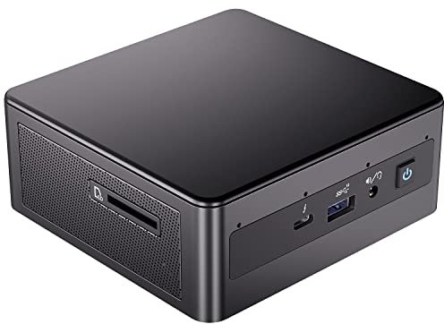 Intel NUC 11 Mini PC Barebone Core i7-1165G7|4 Kerne 8 Threads Mini Desktop Computer|28 W Iris Xe Grafik|Windows 10 Pro Desktop Mini Computer|Bluetooth 5.2|WiFi|Thunderbolt 3