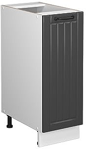 Vicco Apothekerschrank Fame-Line, Weiß/Dunkelgrau, 30 cm ohne Arbeitsplatte