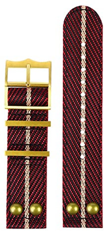 AXPTI Nylon-Armband für Hamilton-Stoff-Watchband, Segeltuch, 22 mm, Nieten-Armband, 22 mm, Achat