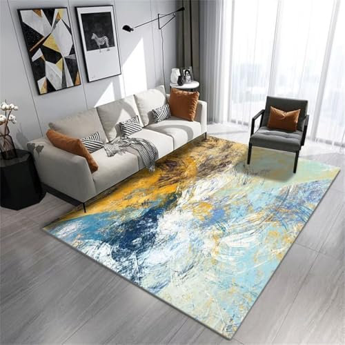 RUGMRZ Home Deko Abstraktes, Schmutzabweisendes Wohnzimmer Im Ethno-Stil Kinderzimmer Teppiche Jungs Mehrfarbig Auslegware Kinderzimmer Kinderteppich Jungen Home Deko Teppich Badezimmer Set170X240Cm