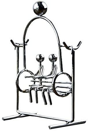 KOMBIUDA Schaukel-Balance-Spielzeug Aus Eisenkunst Tumbler-Spielzeug Figurine Eisen-Tumbler Als Kreatives Desktop-Decor Flacher Boden Für Stabilen Stand
