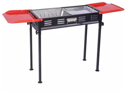 SDA287MZ Barbacoas Portátiles Parrilla de Barbacoa Plegable portátil for Exteriores, Horno de Barbacoa de pie Alto Barbacoa de Carbón