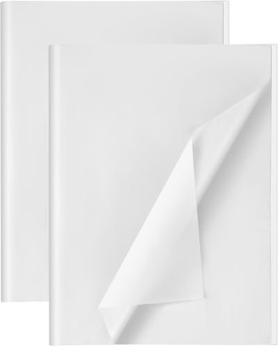 100 Blatt Seidenpapier weiß, weißes Seidenpapier für Geschenktüten Großpackung 50 x 35 cm weißes Verpackungspapier, Bastelpapier Geschenkpapier für Hochzeit Geburtstag Weihnachten DIY Deko