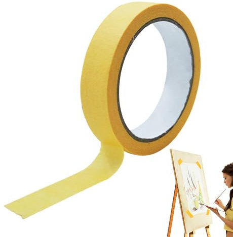 Ruban de masquage jaune pour peintre - Ruban de masquage jaune, Ruban de masquage pour peintre décoratif | autocollants aux couleurs vives pour peindre les espaces vides, masquer la peinture au