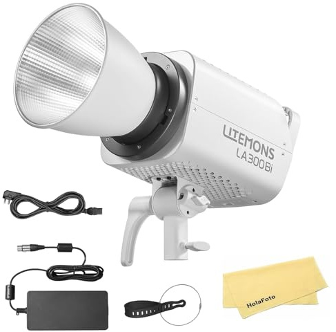 Godox LA300Bi - Luz de Video LED RGB a Todo Color, Lámpara de Fotografía LED de 330W, CCT de 2800 K-6500 K, CRI 95+, TLCI 94+, con 14 Efectos FX, para Estudio, Grabación de Video y Transmisión en Vivo