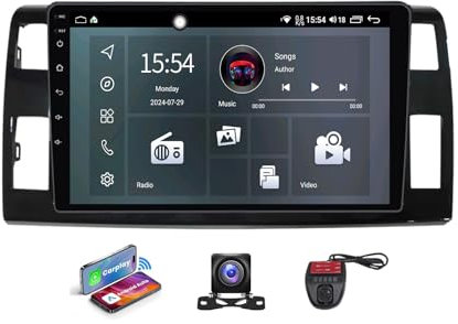 Autoradio stereo ZCRKEJI con schermo touch da 10 pollici per Toyota Previa XR50 3 2006-2019, Bluetooth 5.0, navigatore satellitare GPS, radio FM RDS DAB, 4G WiFi, comandi al volante DSP con Carplay, A