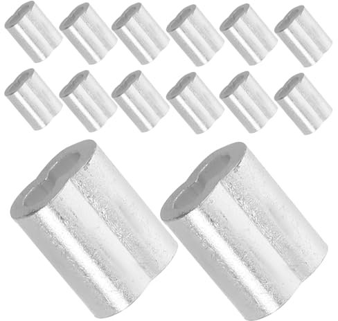 ULTECHNOVO 100pieza Mangos De De Aluminio Para Cables Doble Orificio Abrazaderas De Confiables Seguro