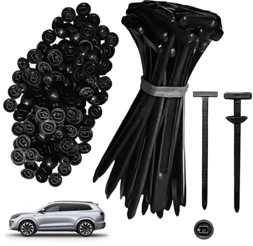 100 piezas de bridas universales de nailon, accesorios autobloqueantes para reparaciones, resistentes a los rayos UV, para máquinas de reparación de automóviles.