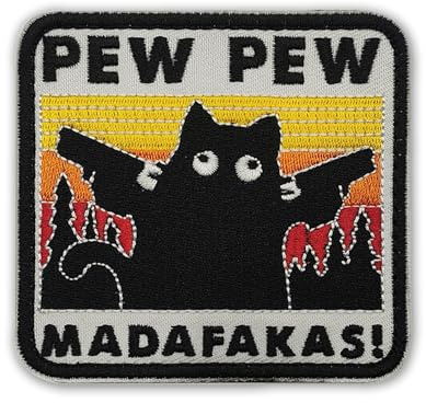 Patches Klett, Schwarze Katze Mit Stickerei, Waschbares Klett Patch Lustig Mit Klettverschluss, Bunte Aufnäher Für Kleidung Rucksack Mütze Hundegeschirr