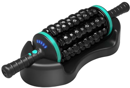 Sharplace Máquina de masaje de percusión rodante, dispositivo de masaje eléctrico, herramienta de corporal para piernas, Verde Negro