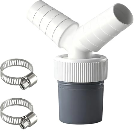 Adaptateur pour Evacuation Machine a Laver,Adaptateur Y pour Double Evacuation,Étanchéité,Montage Facile,pour Sortie de Tuyau de Ø40 mm et Tuyau D'arrivée de Ø18-24 mm