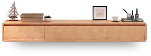 Moderno mobile mobile per TV, console multimediale in legno massello con ante e cassetti, soluzione portaoggetti a parete, per soggiorno e camera da letto, facile da montare, grigio e bianco (120 x 24