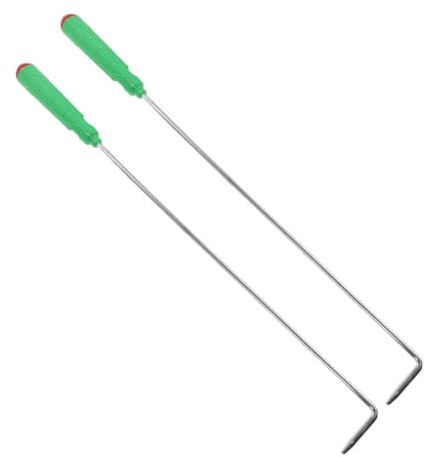 CIYODO 2pièces Tisonnier De Cheminée Avec Manche Long Ergonomique Outil Fer Robuste Pour Foyer Intérieur Et Extérieur Accessoire Camping Polyvalent Et Portable