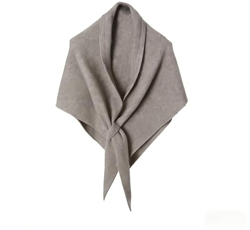 LSYZHX Pashmina Shawls and Wraps for Women, Ladies Wool Knitted Ponchos Capes Soft Scarfs Comfortable Shoulder Sweater, Light Gray