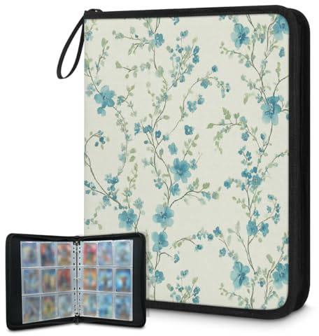 Raccoglitore per carte collezionabili a 9 tasche, contiene 900 carte con 50 maniche rimovibili su entrambi i lati, cartella per album da collezione di carte sportive compatibile con carte da gioco TCG
