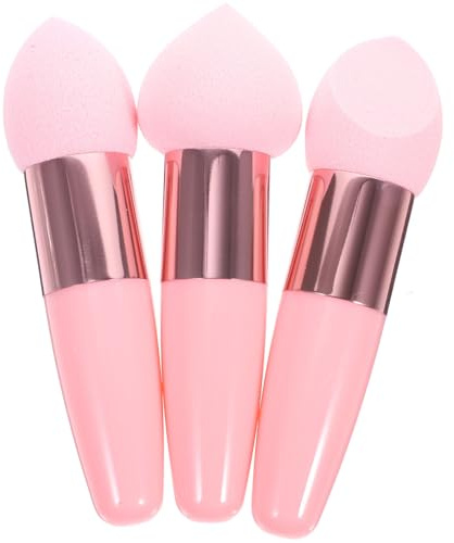 VILLCASE Stylos Éponge à Maquillage Lot de 3 en Latex Compact Plusieurs styles Accessoires Cosmétiques Pratiques Forme Champignon pour Usage Voyage pour Filles