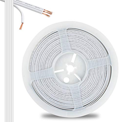 RGBZONE 10m/33ft 22AWG 4pin LED Light Strip Cable Cord, LED Electric Wire 22 Gauge, Conductor Extension Cable Line Cord for RGB LED Strip 5050 3528, PVC Plastic Flexible(White)