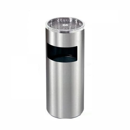 GEK208130 Contenedor de basura grande Cubo de extintor de cigarrillos for exteriores, columna de ceniza Vertical for calle, recolector de colillas, bote de basura for punto de fumar Patio