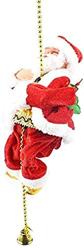 XINGGANG Elektrische Kletterperlen Weihnachtsmann Musik Weihnachten Dekoration Weihnachten Tragbare, Elektrisch Singend Klettert Auf Und Ab, Weihnachtsdekoration, Für Wände Fenster Garten Und