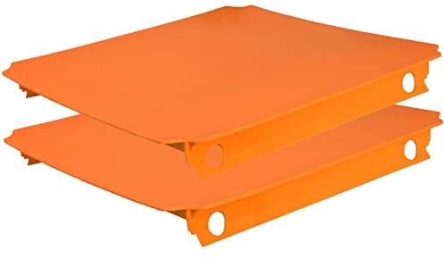 move and stic 2er Set Platte orange 40x40 cm zur Erweiterung von Klettergerüst und Spielturm