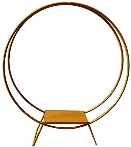 Acesunny Alzata per torta nuziale, supporto per fiori, supporto per torte, in metallo, 80 cm, per matrimonio, con palloncini (oro)