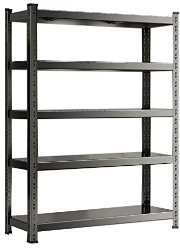 FIFOR Garagenregal, 5-stufiges, verstellbares Regal, 2000 lbs Gewichtskapazität, Lagerregal, Robustes industrielles Metallregal (Color : A, Size : 150 * 40 * 180cm)