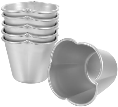 SHERCHPRY Aluminum Alloy Cake Mold Set 6.8Cm Non-Stick Baking Molds for Pudding Muffins and Bread Dessert Baking Tool
