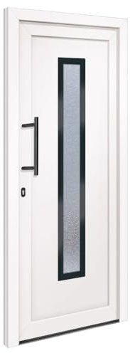 Porte d entrée Blanc 108x200 cm PVC
