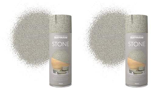 Rust-Oleum AE0070004E8 400ml Stone Spray Paint - Pebble (Pack of 2)