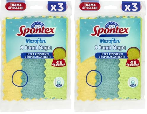 SPONTEX Panni Magic, 3 Pezzi (Confezione da 2)