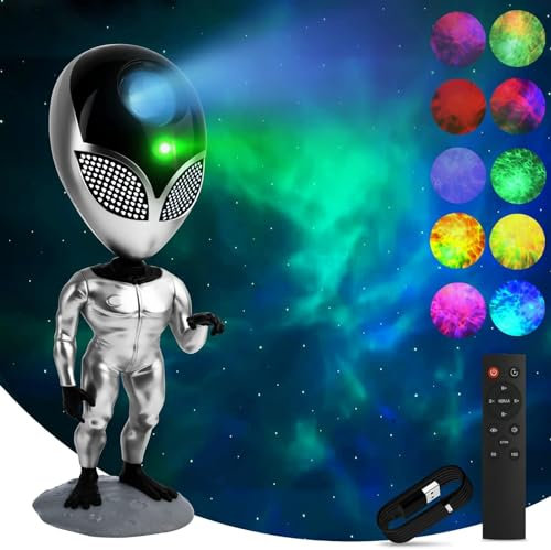 Projecteur d'étoiles d'astronaute extraterrestres avec minuterie et télécommande, lampe LED nébuleuse étoilée, projecteur de galaxie pour chambre d'enfant, fête, plafond