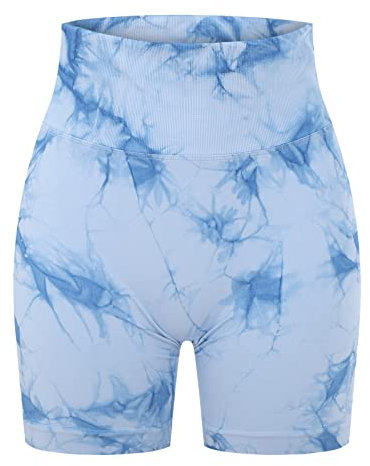 Sport-Shorts für Damen, Booty Butt, Scrunch, hohe Taille, mit Schleife, Radler-Shorts, blickdicht, nahtlos, kurze Leggings, Damen, Pole Dance, Outfit, Laufshorts, Damen, Yoga, Laufen, Fitness,
