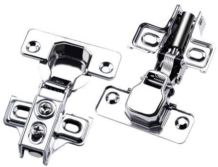 SWHC Scharniere Soft Close Türscharniere 10 Stück Scharniere für Schranktüren Einstellbar Topfscharnier Edelstahl Schrankscharnier Geräuschloses Behoben Möbelscharniere mit Dämpfer