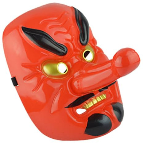 CALLARON Japanische Tengu Maske Authentische Cosplay Maske Für Theateraufführungen Für Karneval Und Maskenbälle Unisex Langlebig Und Detailreich Gestaltet