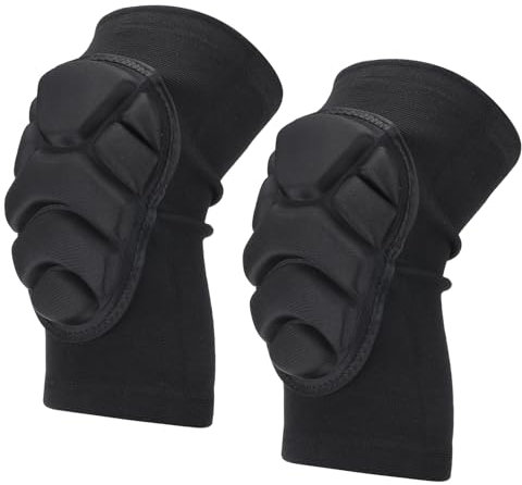 PATIKIL Genouillères M/L, Lot de 2 Épaisses Genouillères Antidérapantes en Éponge avec Coussin de Protection du Genou en Mousse Douce et Gel pour Hommes Femmes Travaux de Jardinage, Noir
