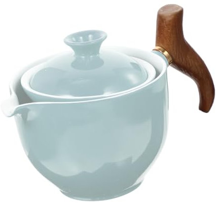 Hoement Ceramica Teiera Da Stile Retro Porcellana Teiera Portatile Per Casa e Viaggio Perfetta Per Cerimonie Del Tè e Ristoranti Facile Da Pulire e