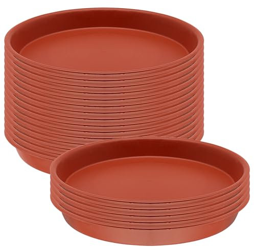 YIXNSW Lot de 20 soucoupes rondes en plastique pour pot de fleurs, 30 cm, pour l'intérieur et l'extérieur, le jardin