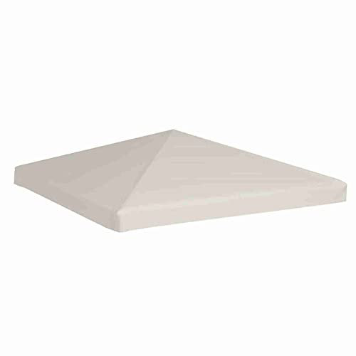 Pavillon, Ersatzteil, UV-beständig, Oxford-Stoff, Sonnenmarkise, Abdeckung für Außenbereich, Garten, Hof, wasserdicht, Grillpavillon, Dach 300 x 300 cm, Beige, 300 x 300 cm