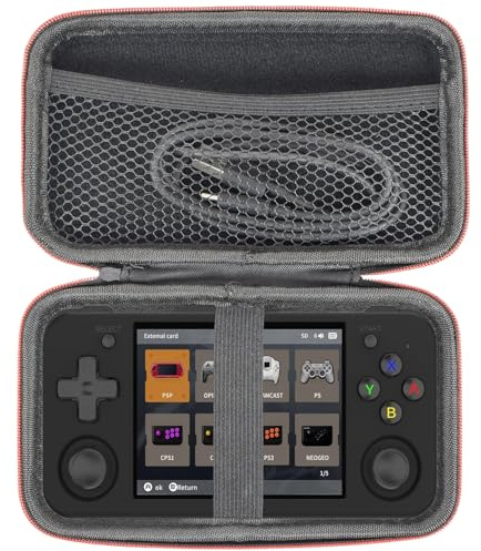 YIIWAY Hard Travel Case Compatible with Anbernic RG35XX H Handheld Gaming Console, Case Only - Black YC84009